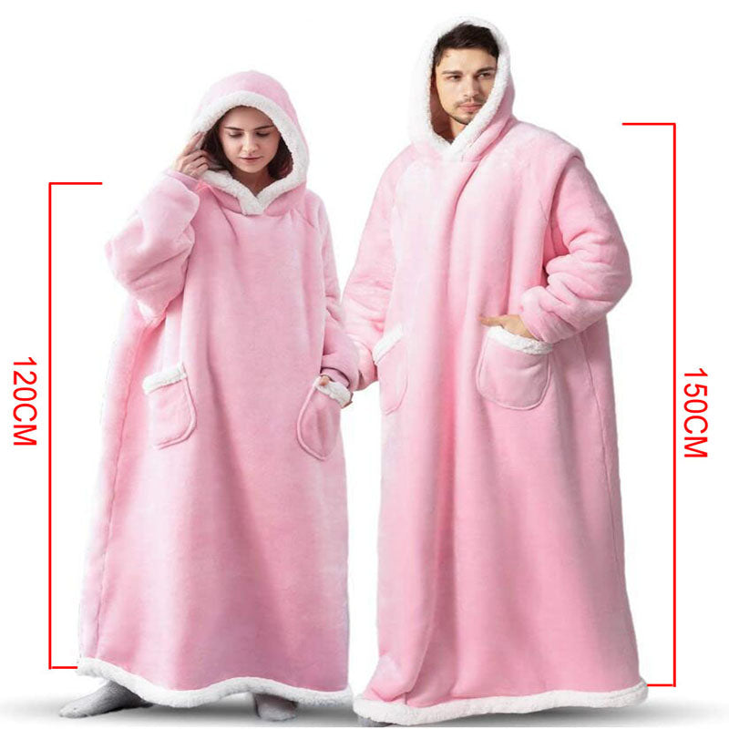 Oversized Wearable Blanket Hoodie with Pockets, photo 8