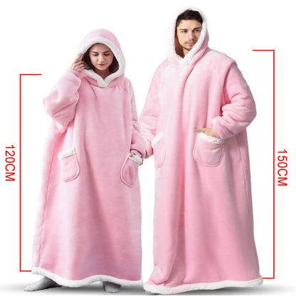 Oversized Wearable Blanket Hoodie with Pockets, photo 8