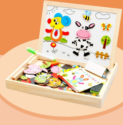 Wooden Magnetic Puzzle Box with Drawing Board, photo 7