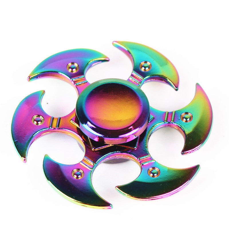 Alloy Fidget Spinner with Colorful Electroplated Finish, Metal Hand Spinner for Kids and Adults