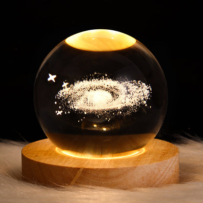 Crystal Ball Night Light with Wood Base, photo 8