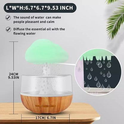 Rain Cloud Humidifier and Essential Oil Diffuser with Mushroom Night Light, photo 10