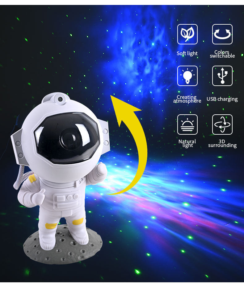 Astronaut Galaxy Star Projector Night Light with Nebula Effects and Remote Control, photo 8