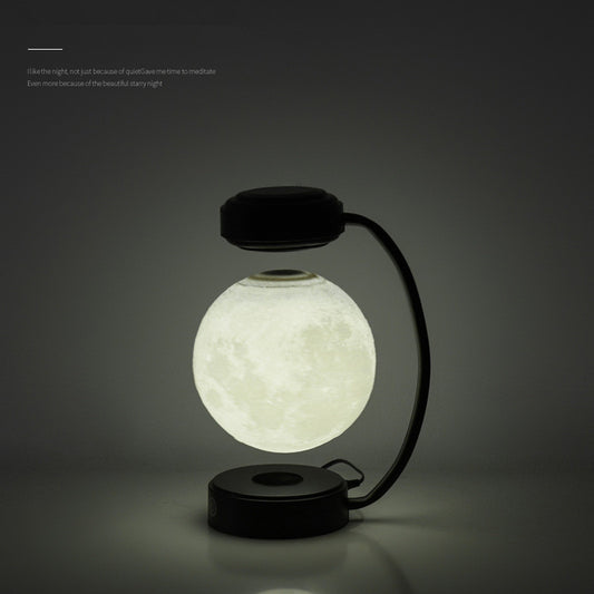 Levitating Moon Lamp, Magnetic Floating 3D LED Moon Night Light with Rotation and 3 Light Colors