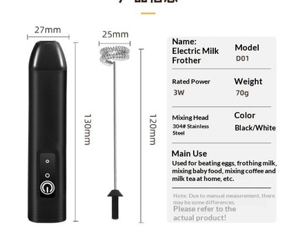 Rechargeable Handheld Milk Frother with 3 Whisk Heads and 3 Speeds, photo 8