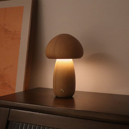 Wooden Mushroom Night Light with Touch Switch, photo 11