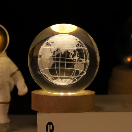 Crystal Ball Night Light with Wood Base, photo 12