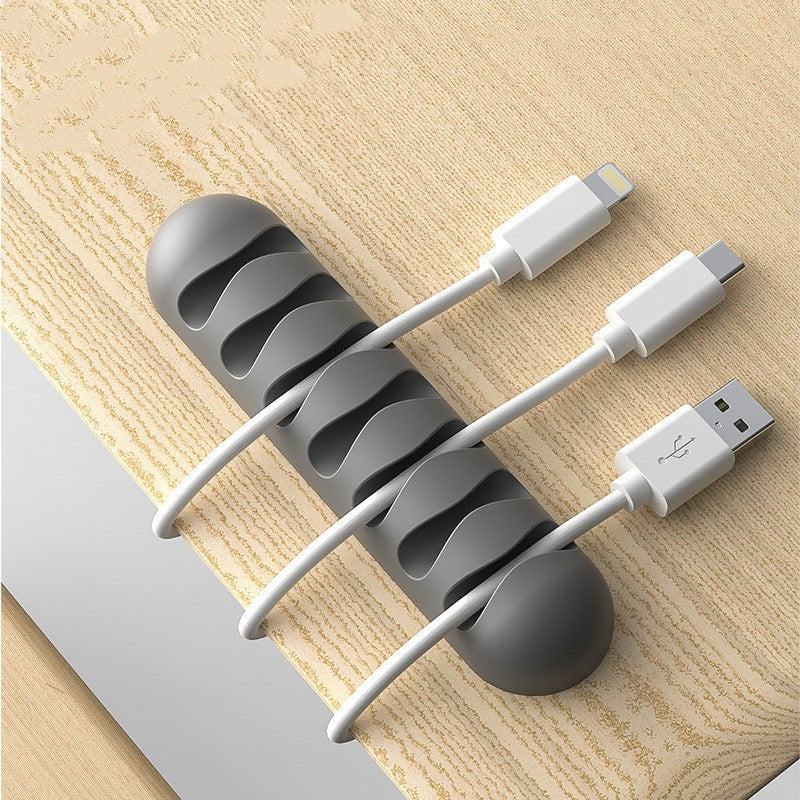 Silicone Cable Organizer Clips, Adhesive Desk Cord Holder with 5 or 7 Slots