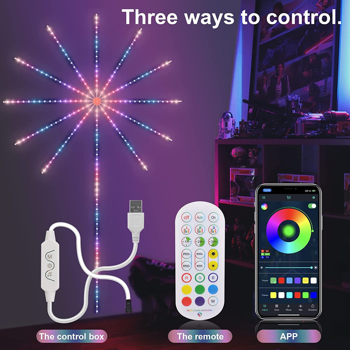 Firework LED Strip Lights with Music Sync, photo 4