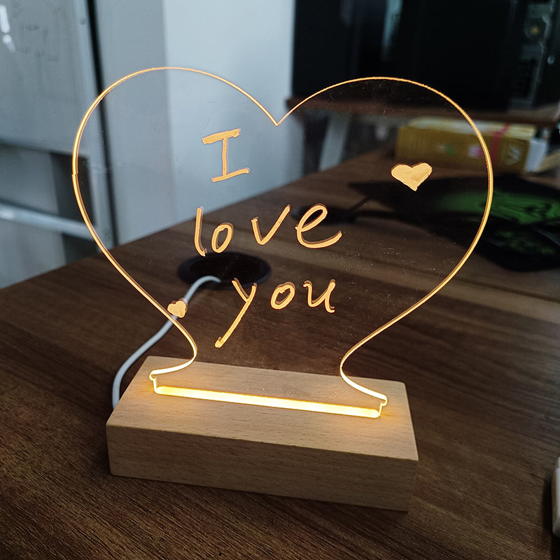 LED Message Board Night Light with Erasable Pen, photo 5