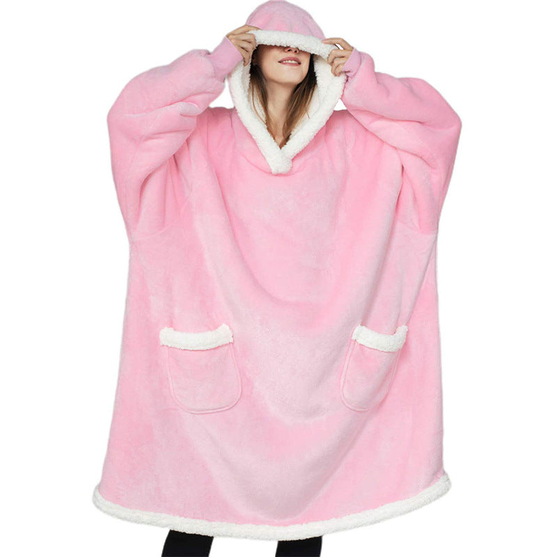 Oversized Wearable Blanket Hoodie with Pockets, photo 9