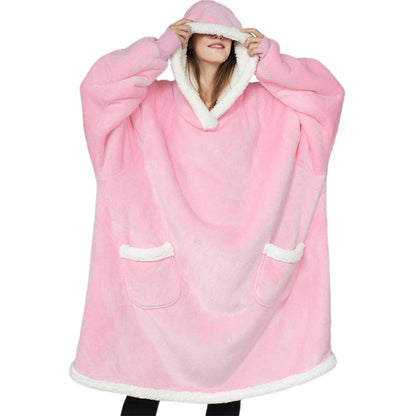 Oversized Wearable Blanket Hoodie with Pockets, photo 9