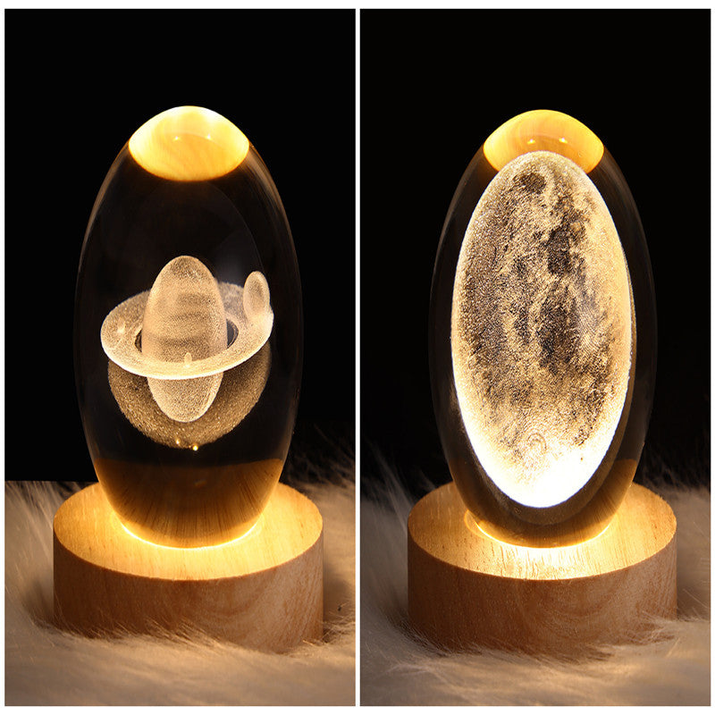 Crystal Ball Night Light with Wood Base, photo 3