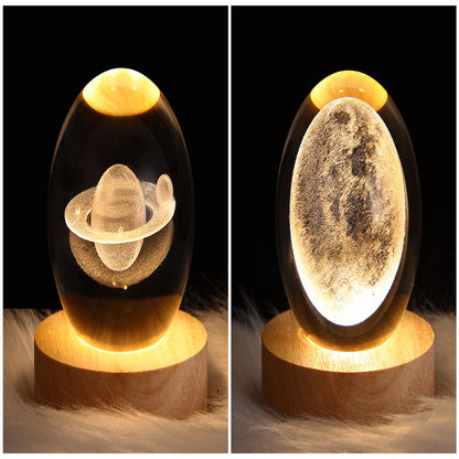 Crystal Ball Night Light with Wood Base, photo 3