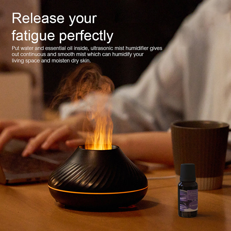Flame Essential Oil Diffuser 130ml with Colorful 3D Flame Light and Auto Shut-Off, photo 4