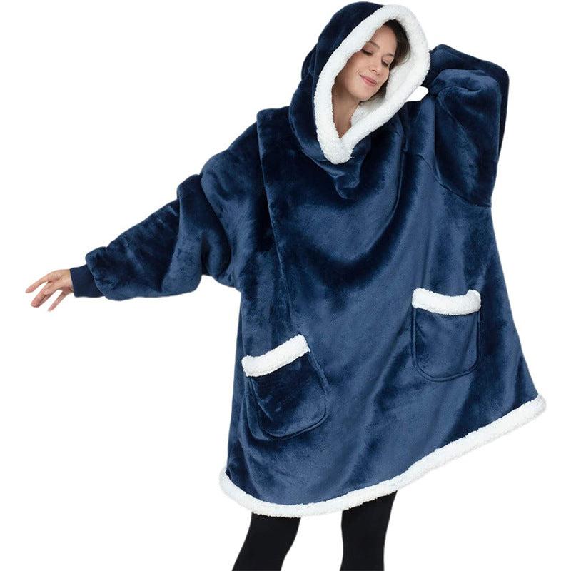 Oversized Wearable Blanket Hoodie with Pockets, photo 4