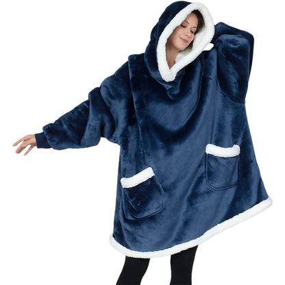 Oversized Wearable Blanket Hoodie with Pockets, photo 4