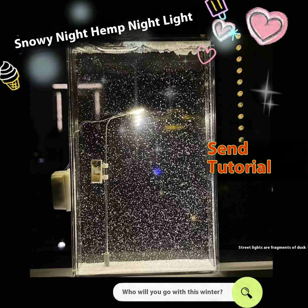 DIY Snowy Street Lamp Night Light Kit, photo 3