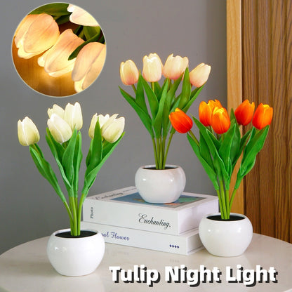 LED Tulip Night Light in Pot, photo 2